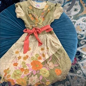Anthropologie Floral Garden Dress